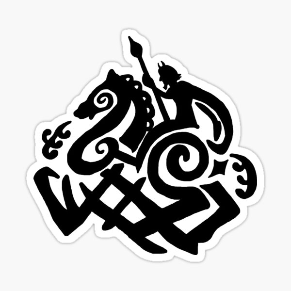 Item preview, Norse Odin and Sleipnir Celtic Design designed and sold by imphavok.