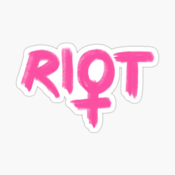 Artikel-Vorschau von RIOT GRRRL Feminismus Aufkleber druckt, designt und verkauft von Lily Gile.