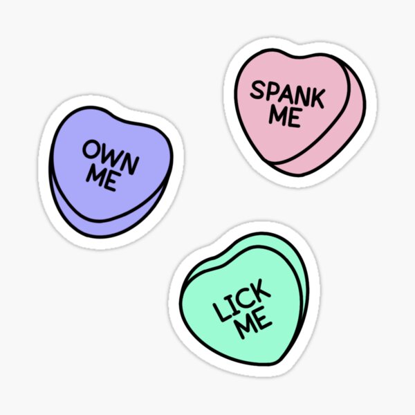 BDSM Candy Hearts Sticker