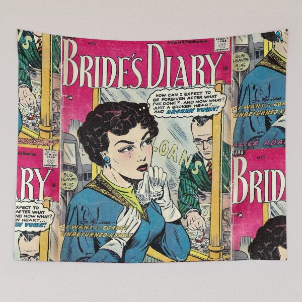 Item preview, Brides Diary Retro Vintage Comic Book Cover Art designed and sold by LittleIconShop.