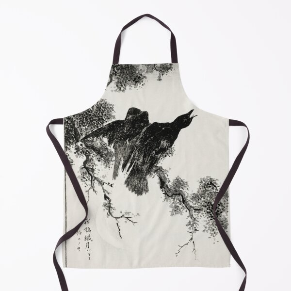Item preview, eastern rook and cypress on new moon illustration 43380645621 designed and sold by Bird-Lore.