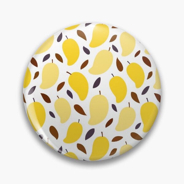 Item preview, Cute Yellow Mango and Brown Leaves Pattern designed and sold by ButterandCheese.