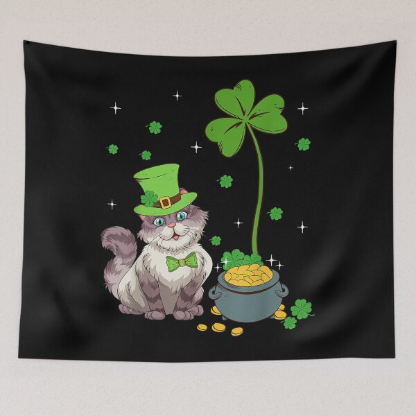 Item preview, Shamrock Leprechaun Cat St Patricks Day designed and sold by SeanRichar.