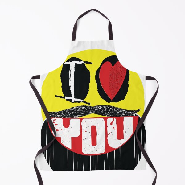 Item preview, I Love You, I Heart You, Bearded Biker Smiling Face word art designed and sold by pelagio.