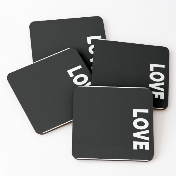 Item preview, LOVE black white Love Letter Printed, typography white text, modern look designed and sold by HerHim-beyond.