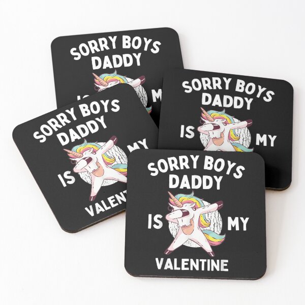Item preview, Sorry Boys Daddy Is My Valentine Little Baby Girl Unicorn designed and sold by shirleyfinley.