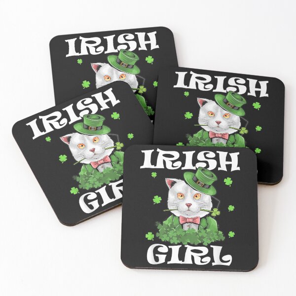 Item preview, Womens St Patricks Day Shamrock Cat Irish Girl designed and sold by sellexxf69.