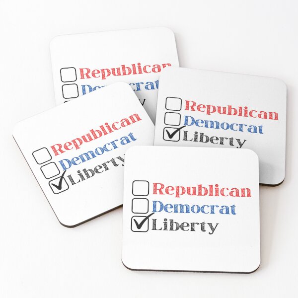 Item preview, Republican - Democrat - Liberty (Light Background Version) designed and sold by BattleMtnArmory.