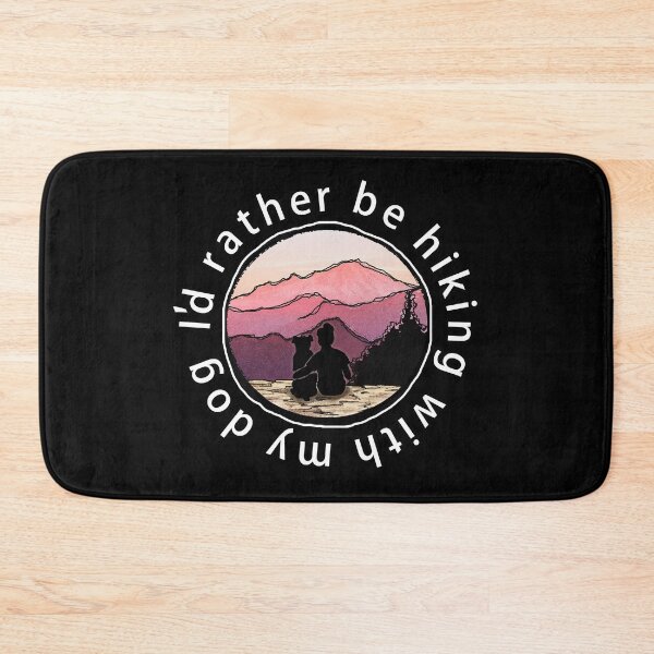 Item preview, I'd Rather Be Hiking With My Dog- White Font designed and sold by PawPrintsDesign.