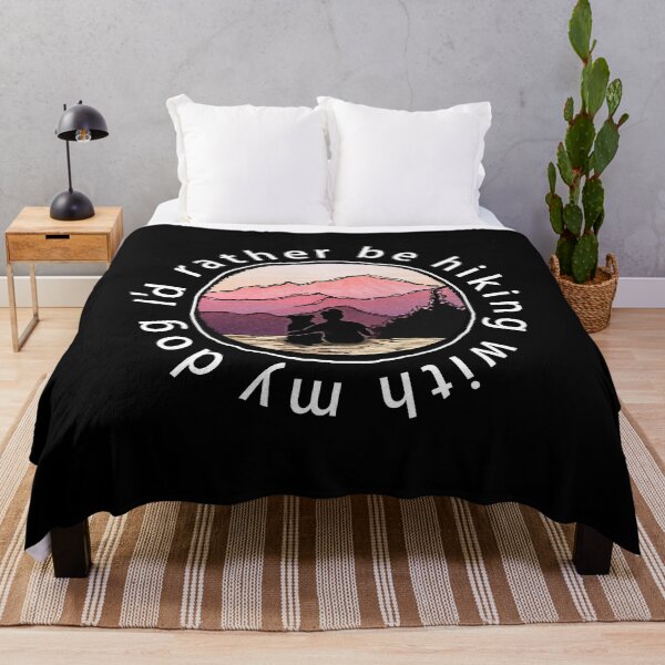 Item preview, I'd Rather Be Hiking With My Dog- White Font designed and sold by PawPrintsDesign.
