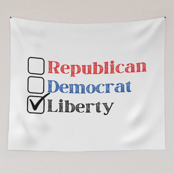 Item preview, Republican - Democrat - Liberty (Light Background Version) designed and sold by BattleMtnArmory.