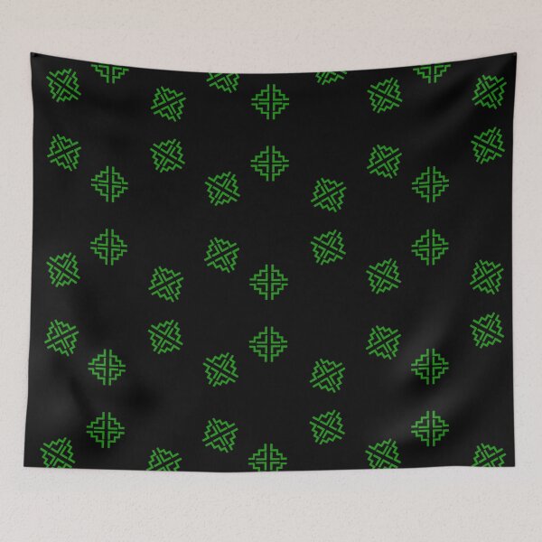Item preview, Hmong Cross Stitch Green 1 designed and sold by HmongDesignsByM.