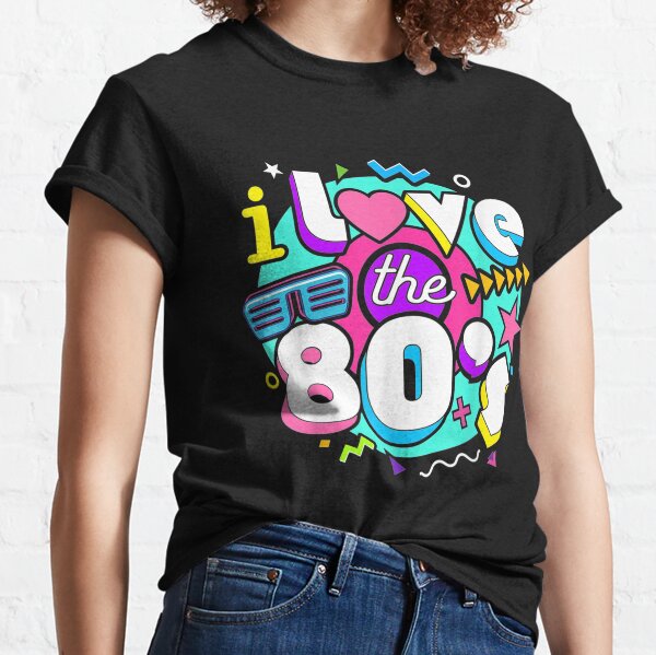 I Love The 80s Clothes for Women and Men Party Fu Essential T