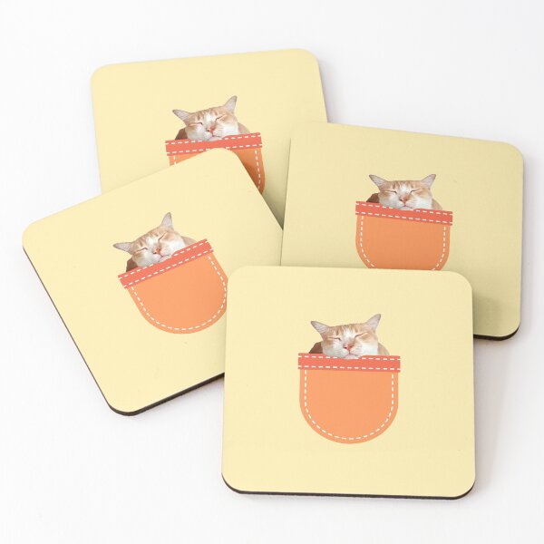 Item preview, Orange Cat Sleeping in Pocket designed and sold by leBoosh-Designs.