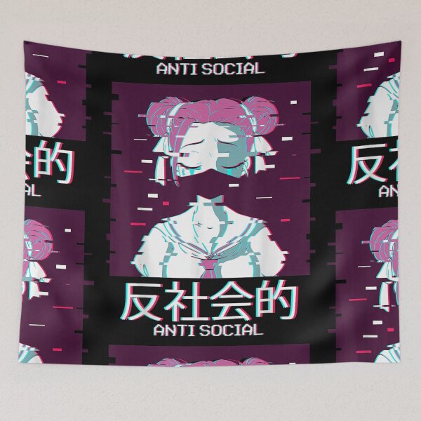 Item preview, Anti-Social Anime Girl Geisha - Japanese Vaporwave Aesthetic designed and sold by RyanWillsonn.