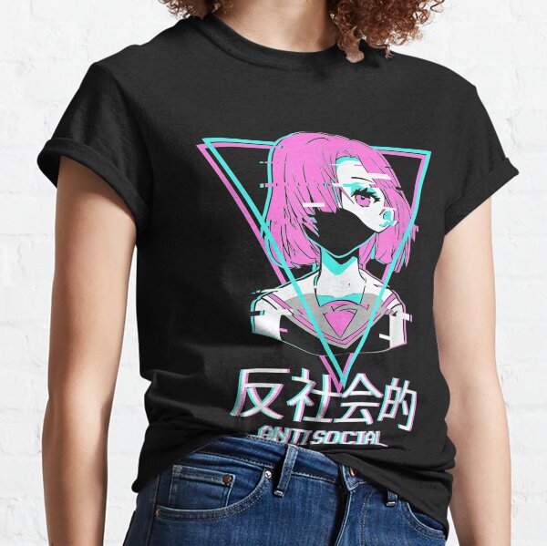 Item preview, Antisocial Vaporwave Anime Girl Japanese Aesthetic designed and sold by RyanWillsonn.