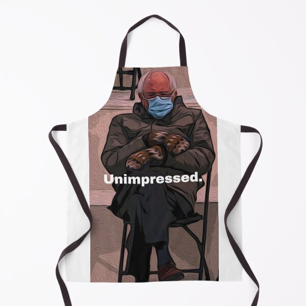 Item preview, Funny Bernie Sanders Inauguration Day mittens 2021 unimpressed designed and sold by thetextbookgirl.