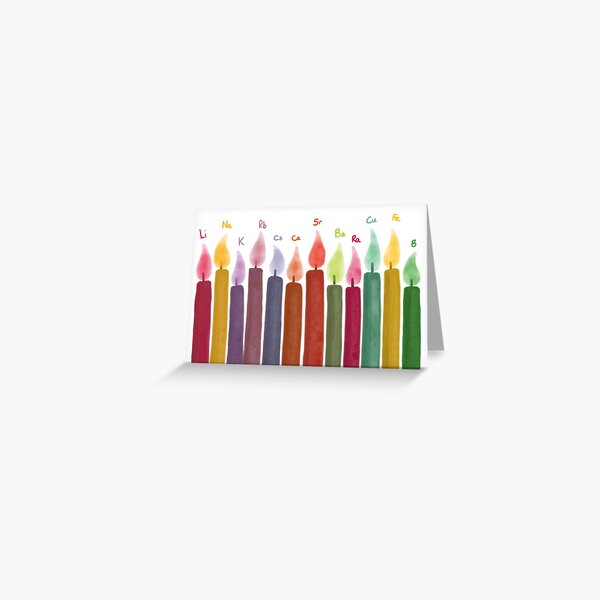 Chemistry birthday candles Greeting Card