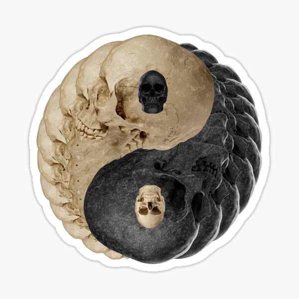 ☯️ Yin Yang Skull・ 3D File for 3D printing・Cults