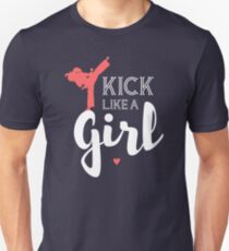 Tritt wie ein Mädchen Slim Fit T-Shirt