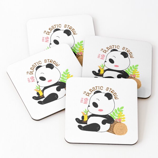 Item preview, Say no to plastic straw Panda designed and sold by PlanetAries.