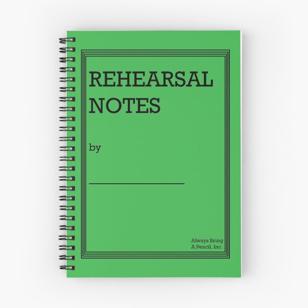 Item preview, "Rehearsal Notes by You" Script Cover - Green designed and sold by getrecdstudio.