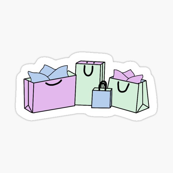 Shopping bags Sticker for Sale by yeontan01