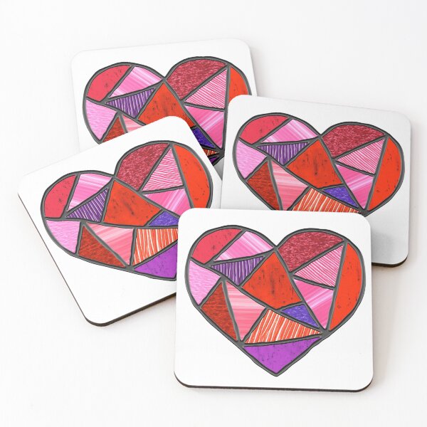 Item preview, Stain glass heart design mosaic suncatcher love designed and sold by crookedriverusa.