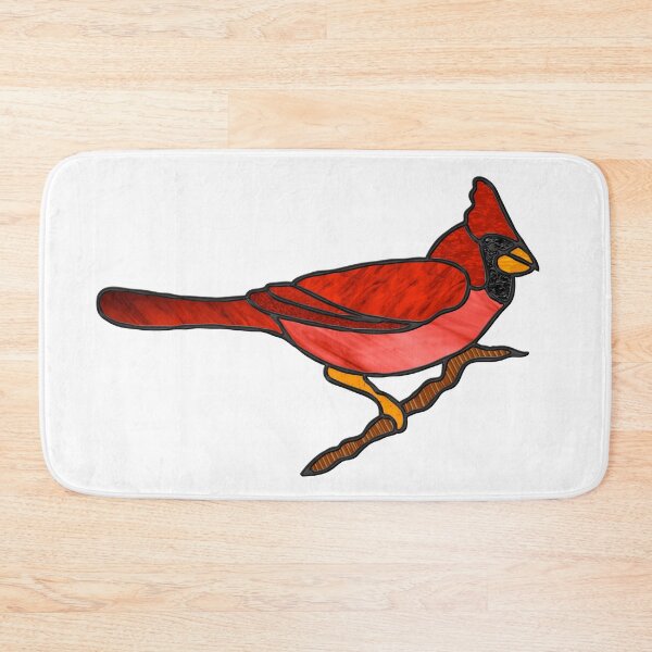 Item preview, Cardinal Digital Stain Glass Suncatcher Design designed and sold by crookedriverusa.