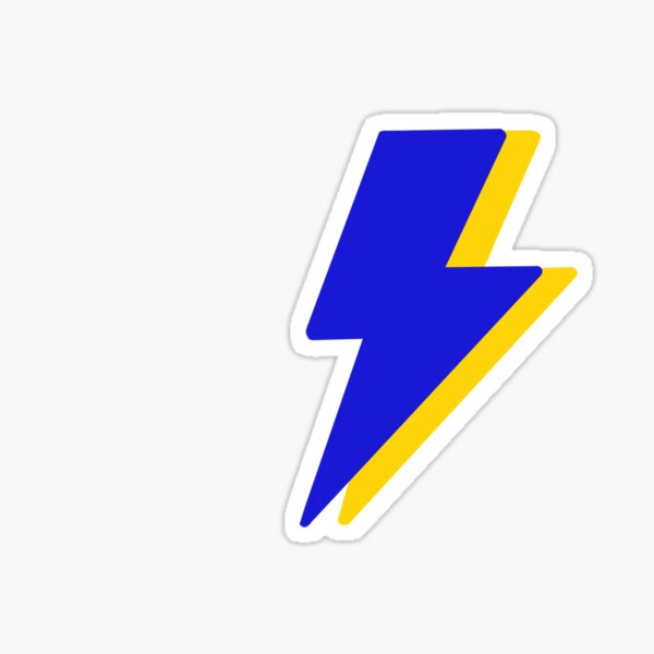 Item preview, Blue and Yellow Lightning Bolt designed and sold by emilycambers.