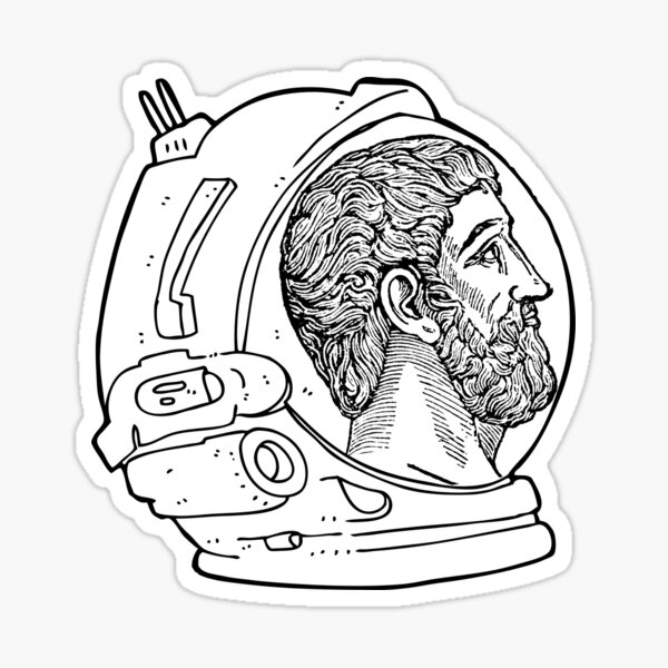 Stoic in Space Sticker