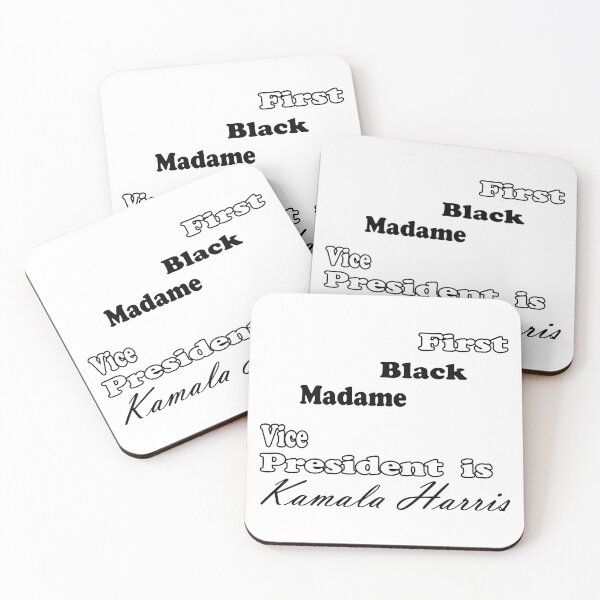 Item preview, First Black Madame Vice President Kamala Harris Black Break Barriers/Ceilings Never Give Up designed and sold by NadeenInspires.