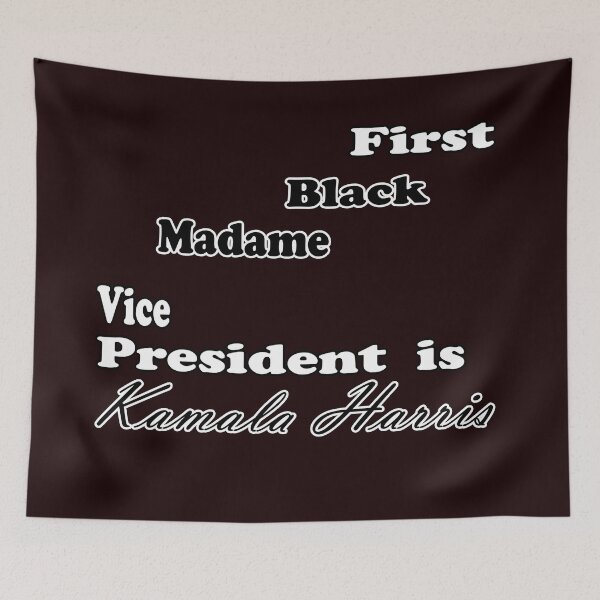 Item preview, First Black Madame Vice President Kamala Harris Black Break Barriers/Ceilings Never Give Up designed and sold by NadeenInspires.