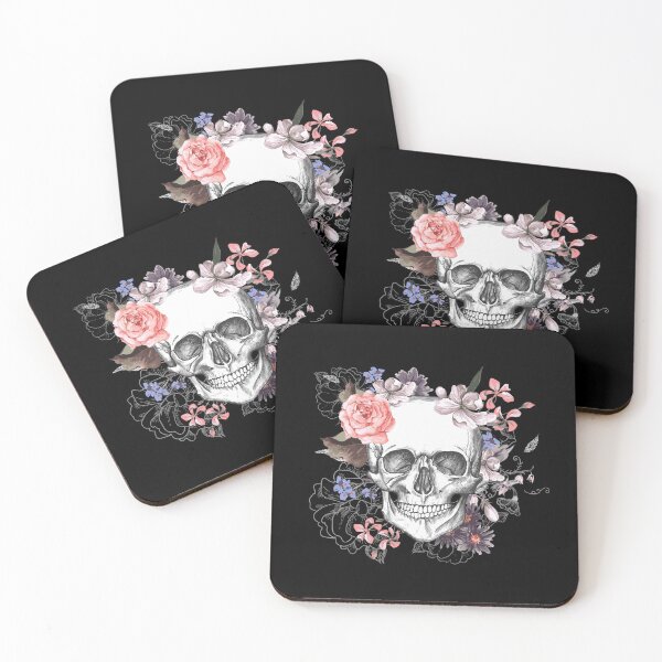 Aperçu de l'œuvre Squelette de fleur de crâne floral créée et vendue par megatype.