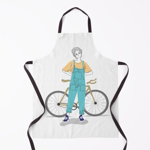Artikelvorschau, Junge im Overall mit Fahrrad entworfen und verkauft von eajob.