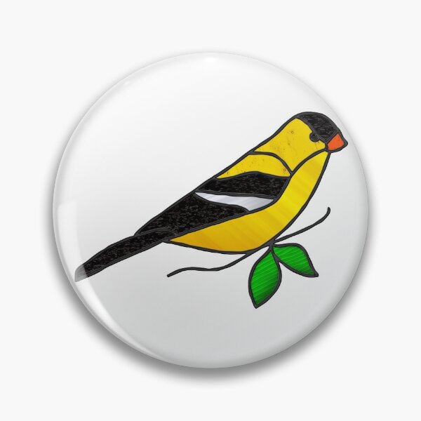 Item preview, Goldfinch Digital Stain Glass Suncatcher Design designed and sold by crookedriverusa.