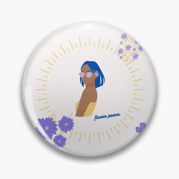 Item preview, Flower Power Blue Hair designed and sold by royalparadise.