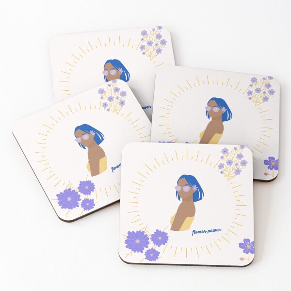 Item preview, Flower Power Blue Hair designed and sold by royalparadise.