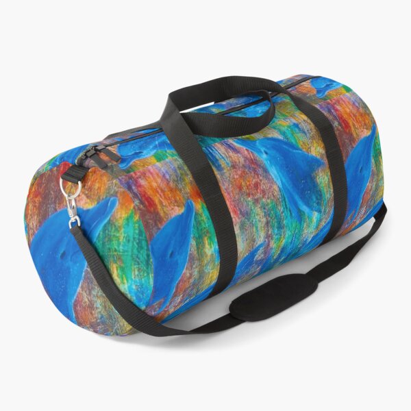 Dolphin Dreaming Mixed Media Painting for Sea Shepherd Duffle Bag