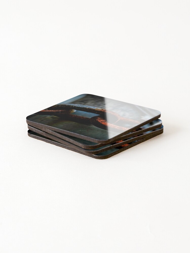 Thumbnail 4 of 5, Coasters (Set of 4), Rusty Chain designed and sold by Jimaba.