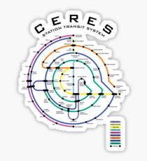CERES STATION TRANSIT MAP Sticker