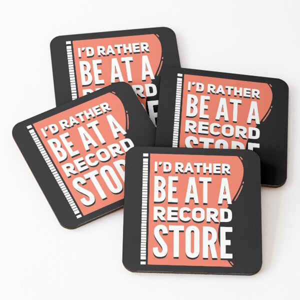 Item preview, I'd Rather Be At A Record Store | Vinyl Record Collector designed and sold by Dancing Dolphin Crafts.