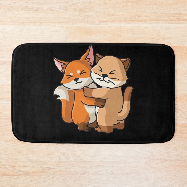 Item preview, Cat and Fox cute Hug Cuddle Animals designed and sold by 123428094.