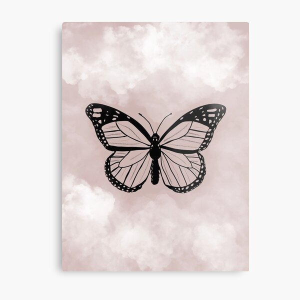 Butterfly In Clouds Metal Prints Redbubble