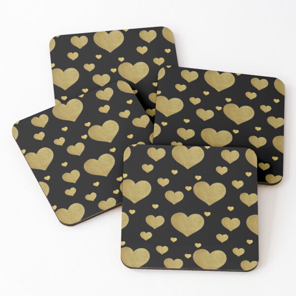 Item preview, Gold Painted Hearts designed and sold by megatype.