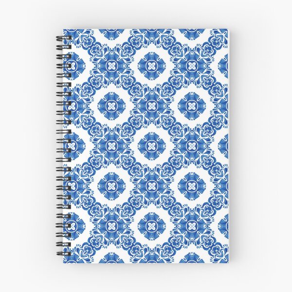 Item preview, Blue and White Portuguese Azulejo Watercolor Tile Pattern designed and sold by Rhu Creations.