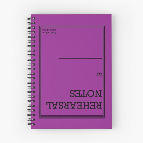 Item preview, "Rehearsal Notes by You" Script Cover - Purple - Left Handed designed and sold by getrecdstudio.