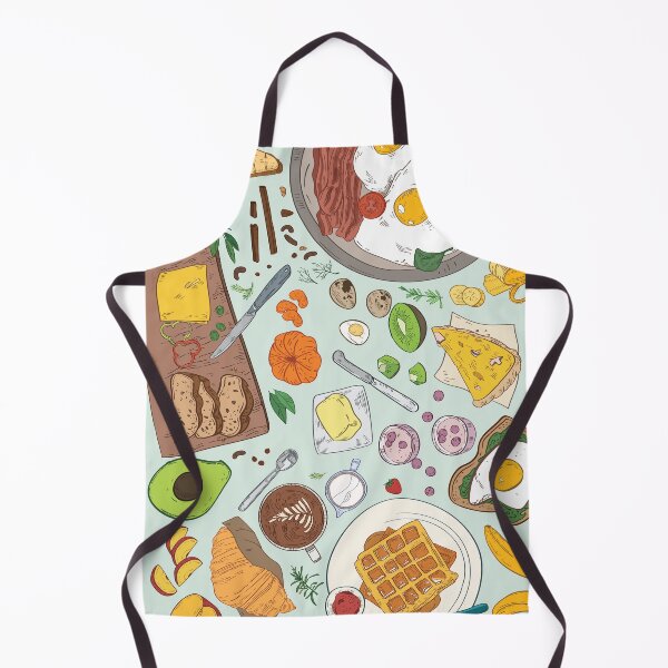 Item preview, Assorted Breakfast Food - Toast, Waffles, Croissant, Eggs, Bacon, Fruits and More designed and sold by Alicia Chee.