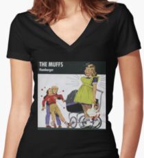 The Muffs - Hamburger Women's Fitted V-Neck T-Shirt