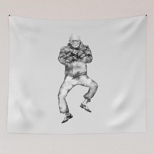 Item preview, Bernie Mittens Funny Meme Face Mask Design designed and sold by aventi24.